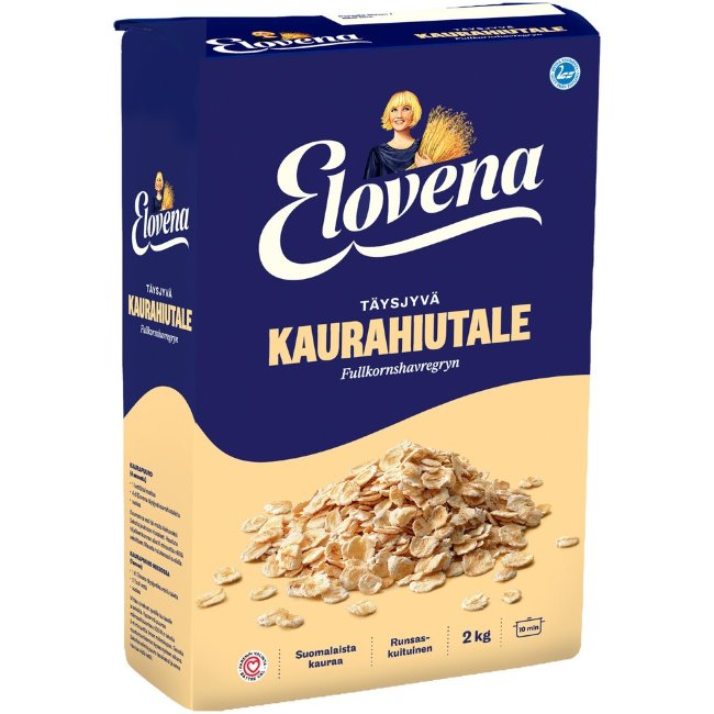 Цельнозерновые овсяные хлопья Elovena 2 кг