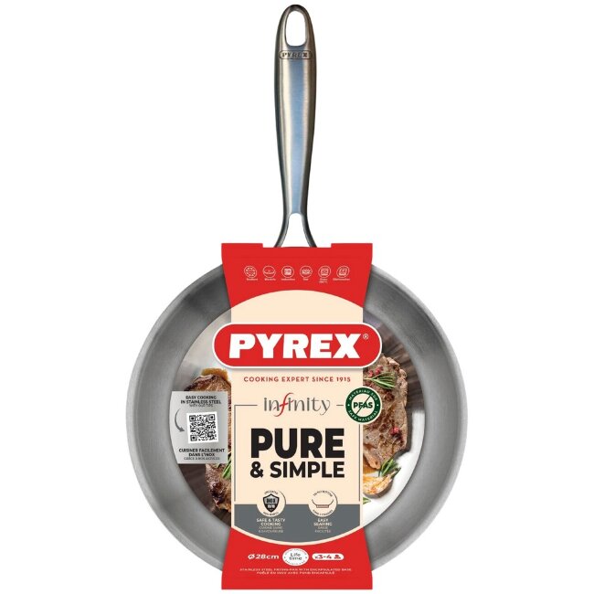 Сковорода Pyrex из стали 28 см Сковорода Pyrex из стали 28 см