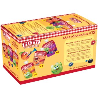 Перекус 3 вида для детей от 1,5 года Piltti 12шт/уп х 150 гр