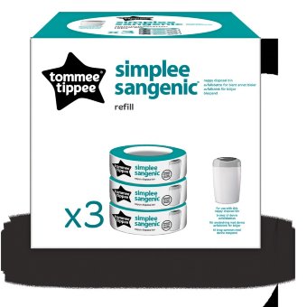 Запасные кассеты для мусорного ведра для подгузников Sangenic (уп 3 шт)