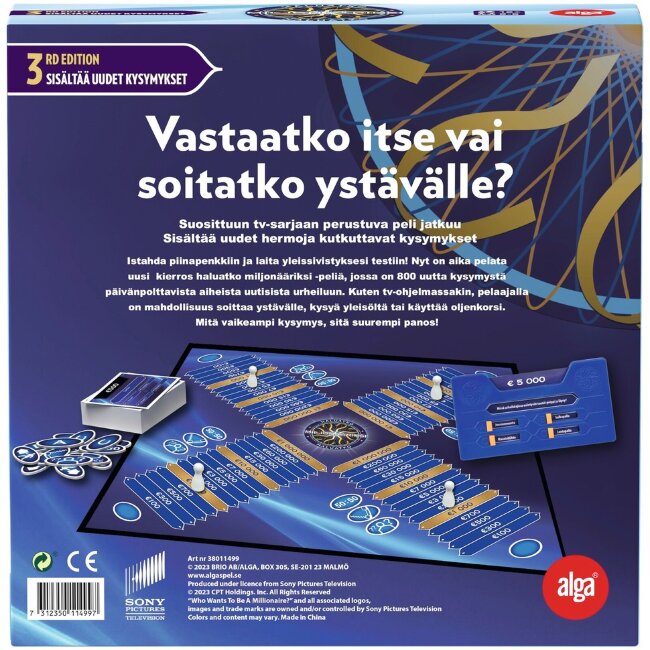 Настольная игра Alga Haluatko Miljonääriksi 3rd edition