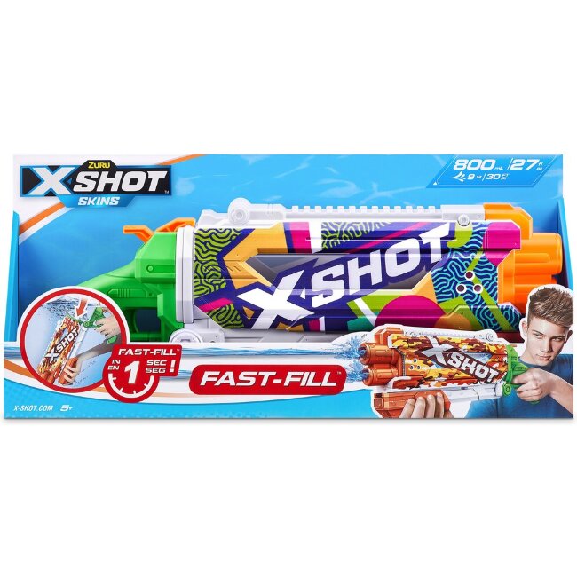 Водяной пистолет X-Shot Fast Fill Skins с насосным механизмом