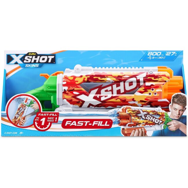 Водяной пистолет X-Shot Fast Fill Skins с насосным механизмом