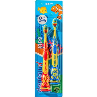 Детская зубная щетка на присоске Dentalux 2 шт/уп Детская зубная щетка на присоске Dentalux 2 шт/уп