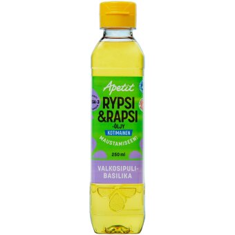 Масло из канолы Apetit с вкусом чеснока и базилика 250 мл Масло из канолы Apetit с вкусом чеснока и базилика 250 мл