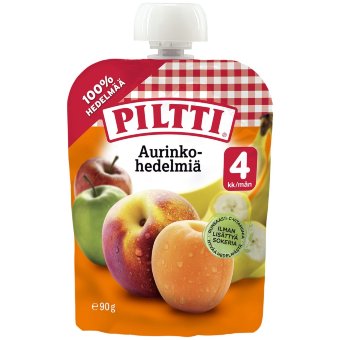 Piltti (яблоко,банан,персик,абрикос) с 4 мес 90 гр