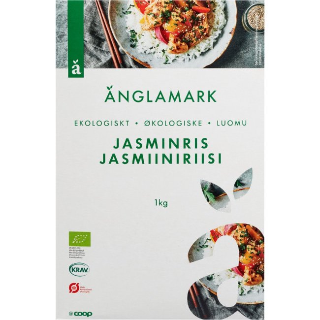 Органический рис жасмин Änglamark 1 кг