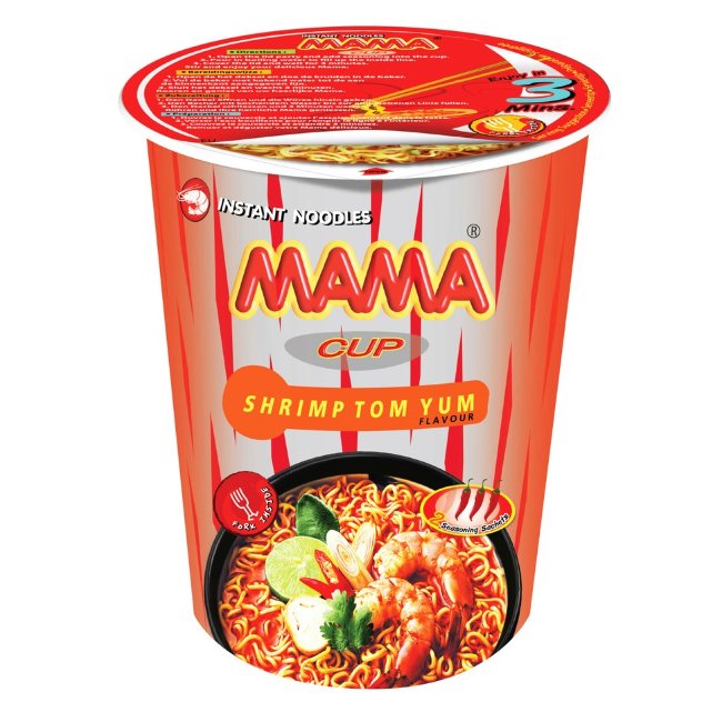 Лапша восточная со вкусом креветок Mama 70 гр