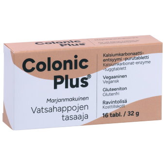 Colonic plus для баланса желудочной кислоты vatsahappojen tasaaja 16 таблеток Hankintatukku Colonic plus для баланса желудочной кислоты vatsahappojen tasaaja 16 таблеток Hankintatukku