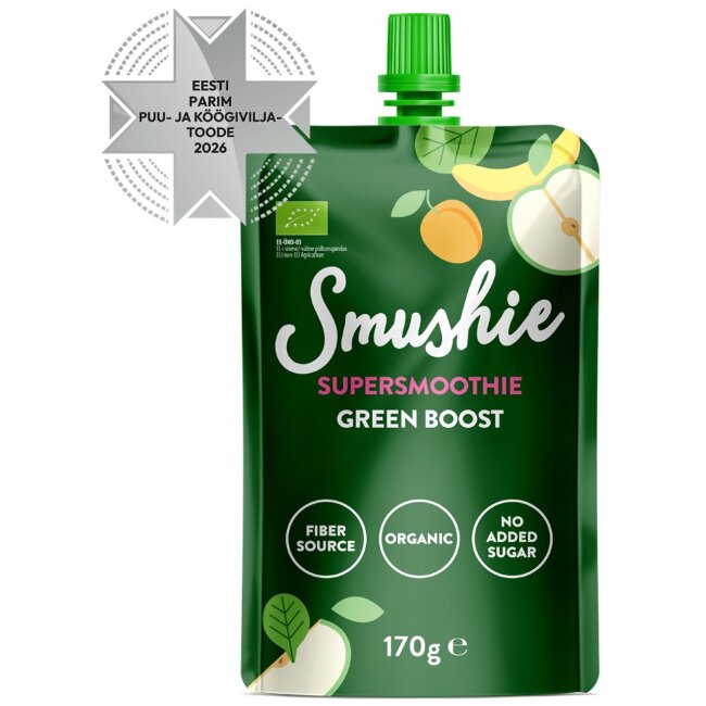 Пюре из органических яблок со шпинатом и семенами чиа Smushie 170 гр