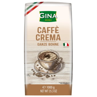 Кофе в зернах GINA Caffe Crema 1 кг Кофе в зернах GINA Caffe Crema 1 кг