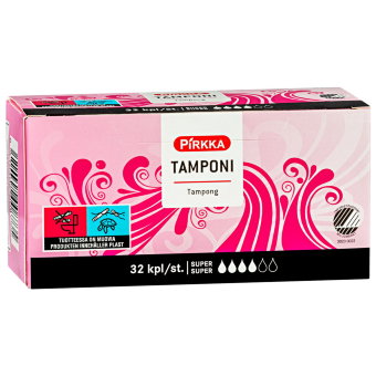 Тампоны Pirkka Super 32 шт Тампоны Pirkka Super 32 шт