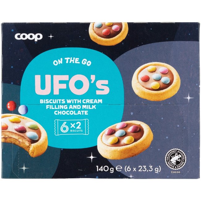 Печенье с кремовой начинкой НЛО Coop 140 гр