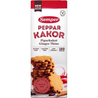 Песочное печенье без глютена Semper Pepparkakor 150 гр Песочное печенье без глютена Semper Pepparkakor 150 гр