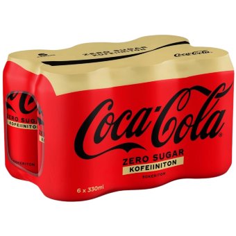 Освежающий безкофеиновый напиток Coca-Cola Zero Sugar 6 упаковок (уп 6 шт) 0,33 л