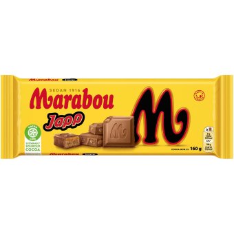 Шоколад Marabou Japp с карамельной нугой 160 гр