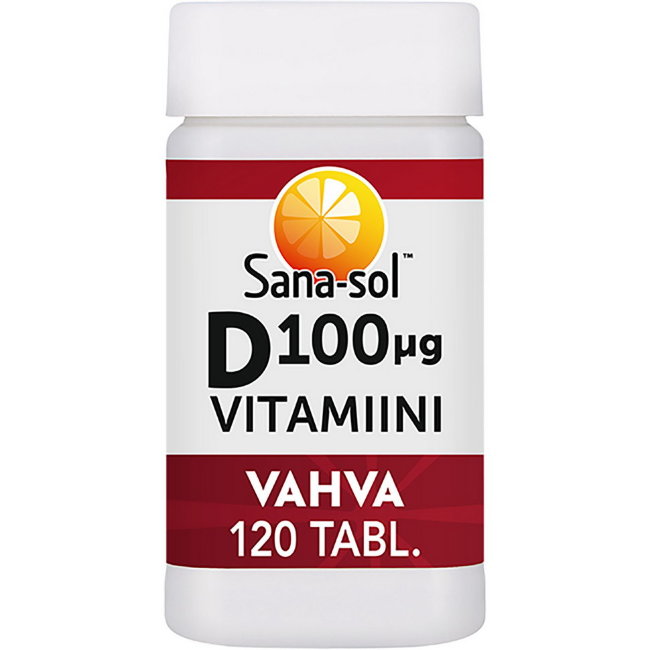 Витамин Д D-vitamiini 100 µg 120 таблеток Sana-Sol