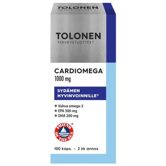 Рыбий жир CardiOmega 100 капсул Tolonen Рыбий жир CardiOmega 100 капсул Tolonen
