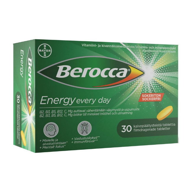 Витамины В комплекса Berocca 30 Bayer 30 табл Витамины В комплекса Berocca 30 Bayer 30 табл