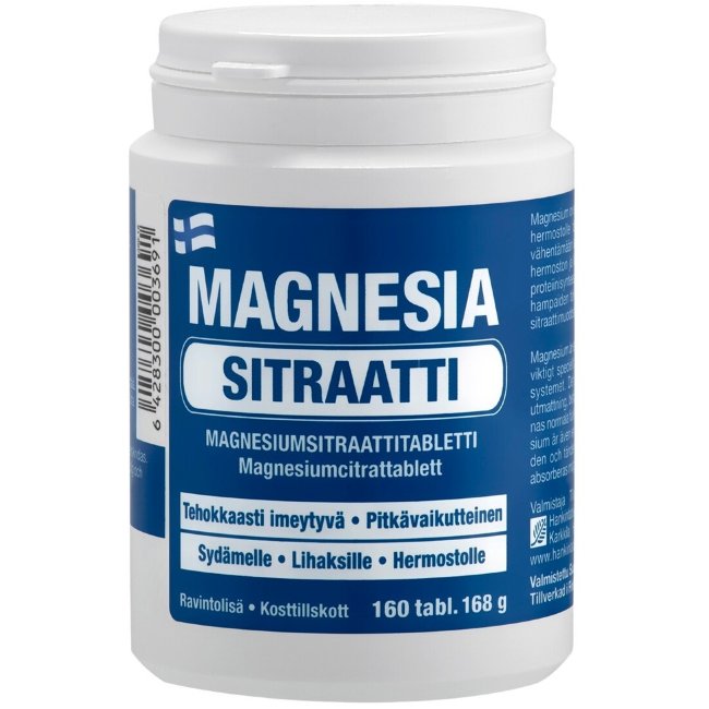 Витамины с магния цитратом MAGNESIA SITRAATTI 300 мг 160 таблеток Hankintatukku