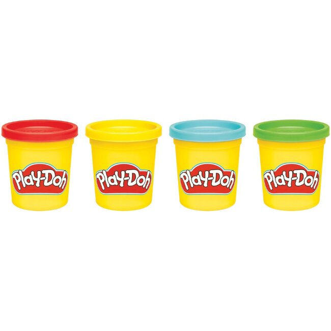 Пластилин Play-Doh 4-упаковки, разных цветов Пластилин Play-Doh 4-упаковки, разных цветов