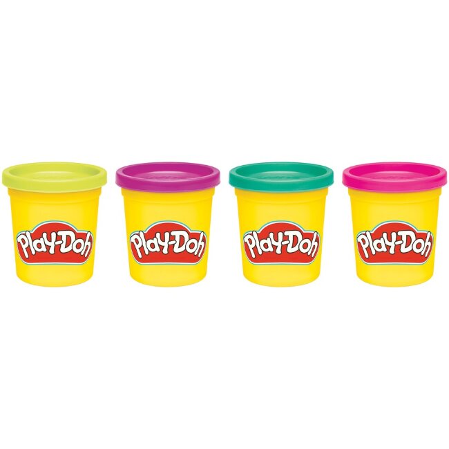 Пластилин Play-Doh 4-упаковки, разных цветов Пластилин Play-Doh 4-упаковки, разных цветов