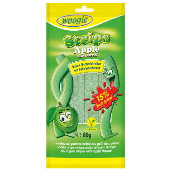 Мармеладные пластинки Woogie (яблочные) 80 гр