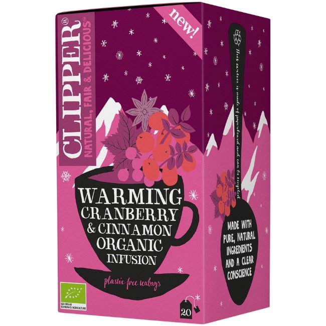 Органический чай с клюквой и корицей Clipper 20 пакетиков / 40 гр