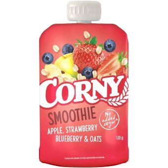 Смузи Corny Smoothie с яблоком, клубникой, черникой и овсом 120 гр Смузи Corny Smoothie с яблоком, клубникой, черникой и овсом 120 гр