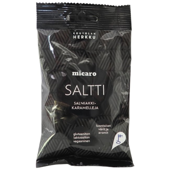 Карамель Saltti с лакрицей и солёным салмиакки Kouvolan Herkku 80 гр