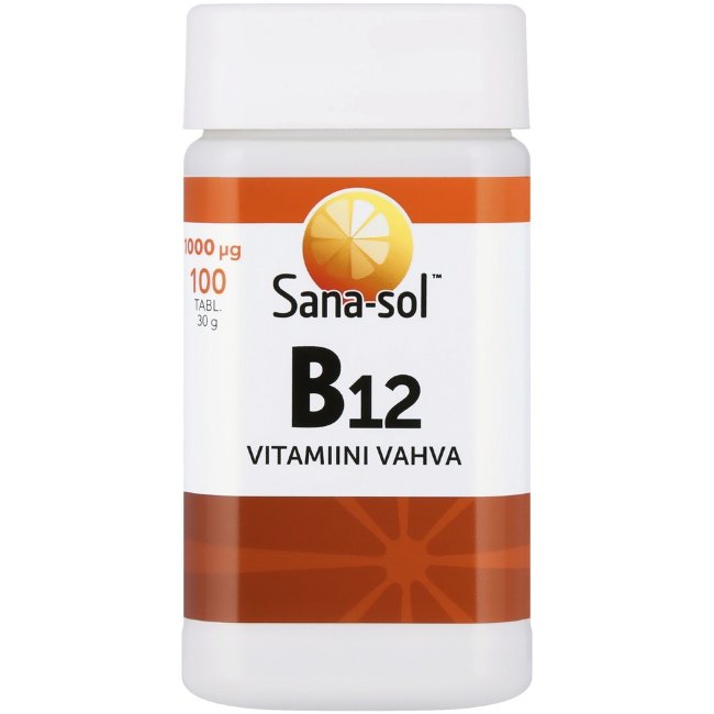 Витамин B12 Vitamiini Vahva B12 1000 мкг 100 таблеток Sana-Sol