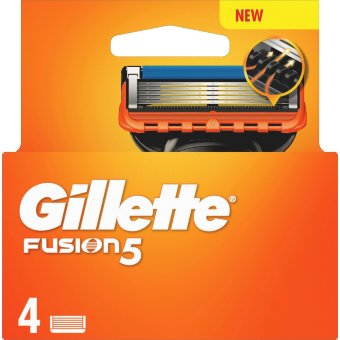 Сменные лезвия для бритья Gillette Fusion5, 4 шт