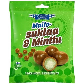 Шоколадные шарики с мятной начинкой Finlandia Candy 85 гр Шоколадные шарики с мятной начинкой Finlandia Candy 85 гр