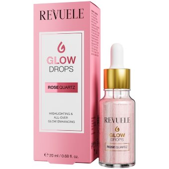 Сияющая жидкость Revuele Glow Drops Rose Quartz 20 мл Сияющая жидкость Revuele Glow Drops Rose Quartz 20 мл