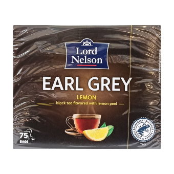 Чёрный чай  с бергамотом и лимоном Lord Nelson Earl Grey 75 шт х 1,75 гр