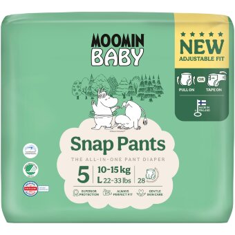 Подгузники-штанишки Moomin Baby Snap Pants 5-28 шт, 10-15 кг