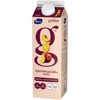 Апельсиново-персиковый сок + диетическое волокно Valio Gefilus 1 л Апельсиново-персиковый сок + диетическое волокно Valio Gefilus 1 л