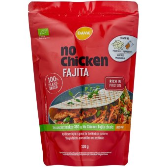 Кусочки растительного протеина DAVA No Chicken Fajita 130 гр Кусочки растительного протеина DAVA No Chicken Fajita 130 гр