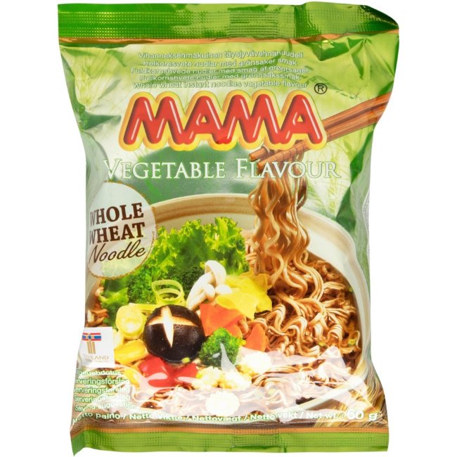 Лапша Mama с овощами и цельными зернами 60 гр