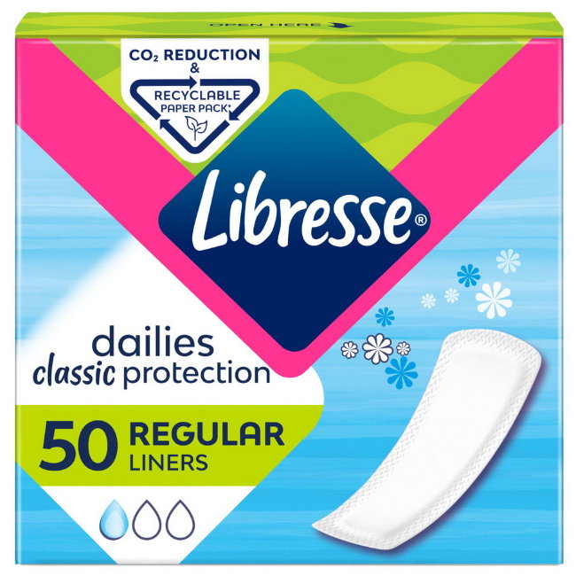 Прокладки гигиенические Libresse Classic Normal Daily 1/3, 50 шт