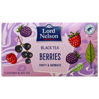 Чёрный чай с ягодами BERRIES 20 шт/уп, Lord Nelson Чёрный чай с ягодами BERRIES 20 шт/уп, Lord Nelson
