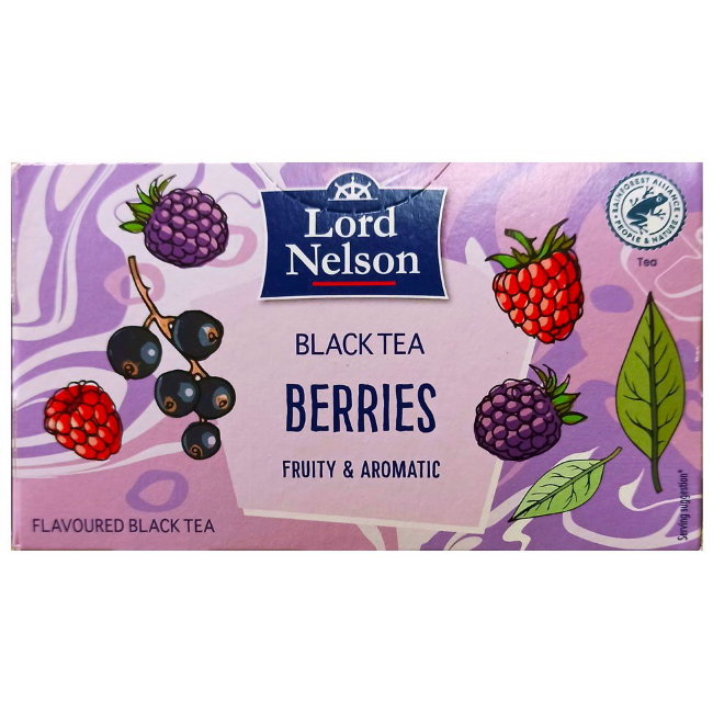 Чёрный чай с ягодами BERRIES 20 шт/уп, Lord Nelson