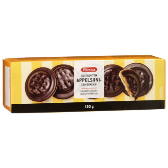 Печенье Pirkka с апельсиновым желе 150 гр Печенье Pirkka с апельсиновым желе 150 гр