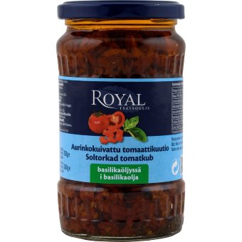 Томаты вяленые в масле Royal кубики 330/200 гр Томаты вяленые в масле Royal кубики 330/200 гр