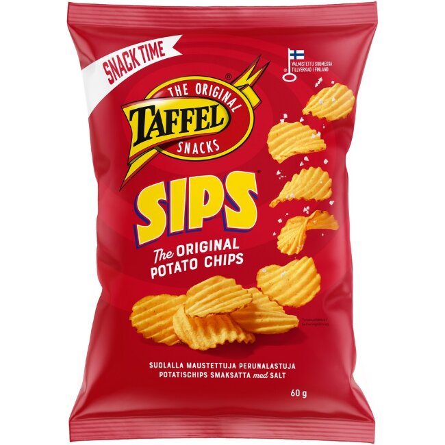 Соленые чипсы Taffel Sips 60 гр