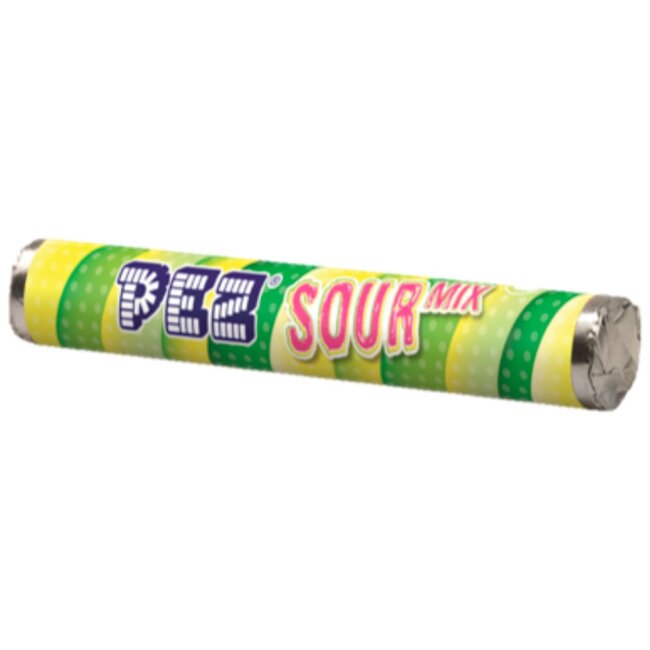 Жевательные конфеты Pez Giant Sour Mix Roll 46 гр, кислые фруктовые