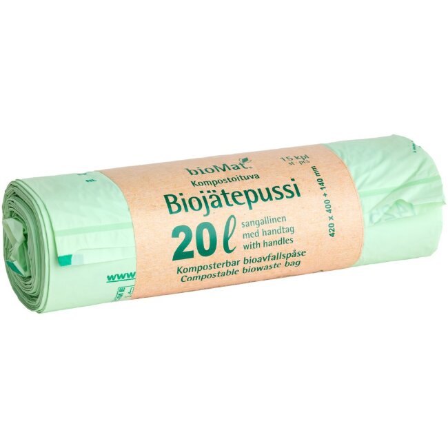 Биоразлагаемый пакет для биоотходов bioMat® 20 л 420x540 мм 15 шт/рулон