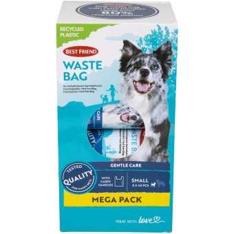 Гигиенические пакеты для выгула собак Best Friend S mega pack 320 шт (8 рулонов по 40 шт)