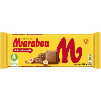 Шоколад Marabou Schweizernöt с дробленым лесным орехом 160 гр