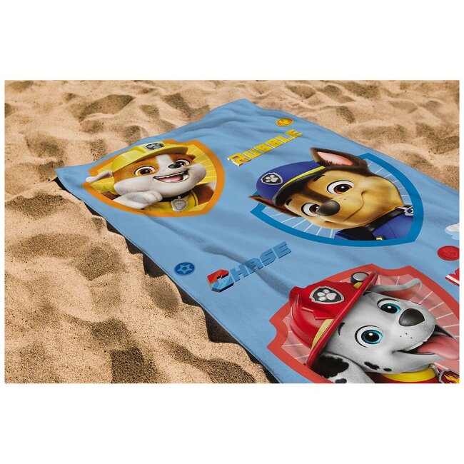 Детское банное полотенце Paw Patrol 70x140 см синее
